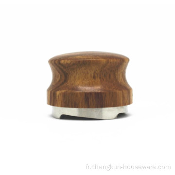 Tamper Distributeur de barista à poignée en bois de 58 mm